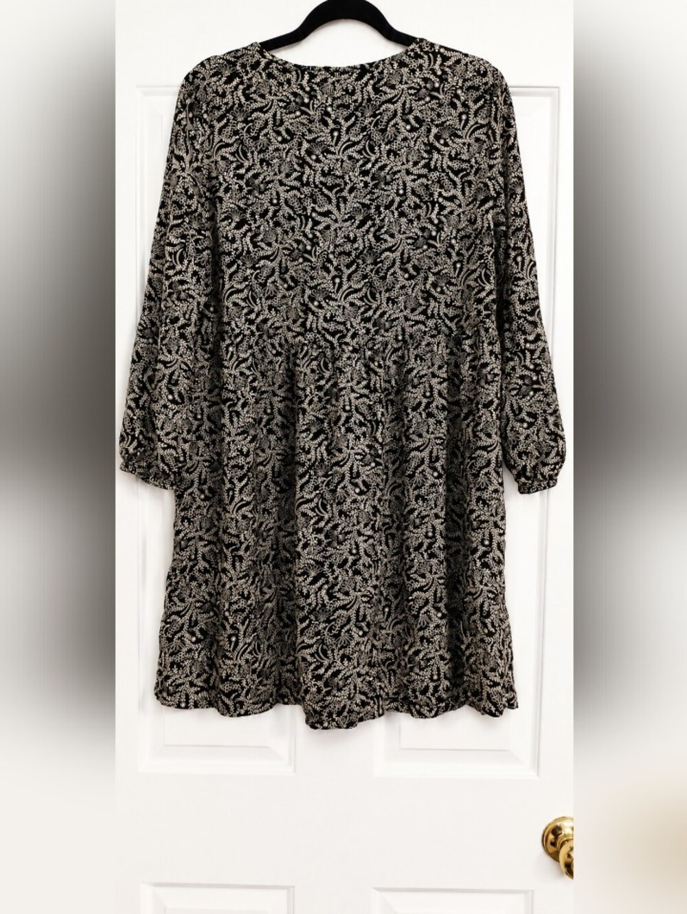 Old Navy Bohemian Dark Cottagecore Indie Folk Whimsigoth Relaxed Dress Size L